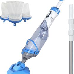 Cordless Pool Vacuum w/Strong Suction, Handheld Rechargeable Pool Cleaner - NWT
