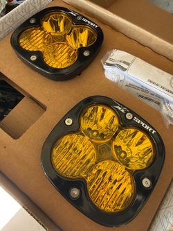 Baja Designs XL Sport LED Light Pod Pair for Jeeps, Off Road 4x4, Trucks, UTV - 2 PCS LED with Wiring Harness (Driving Combo; Amber)