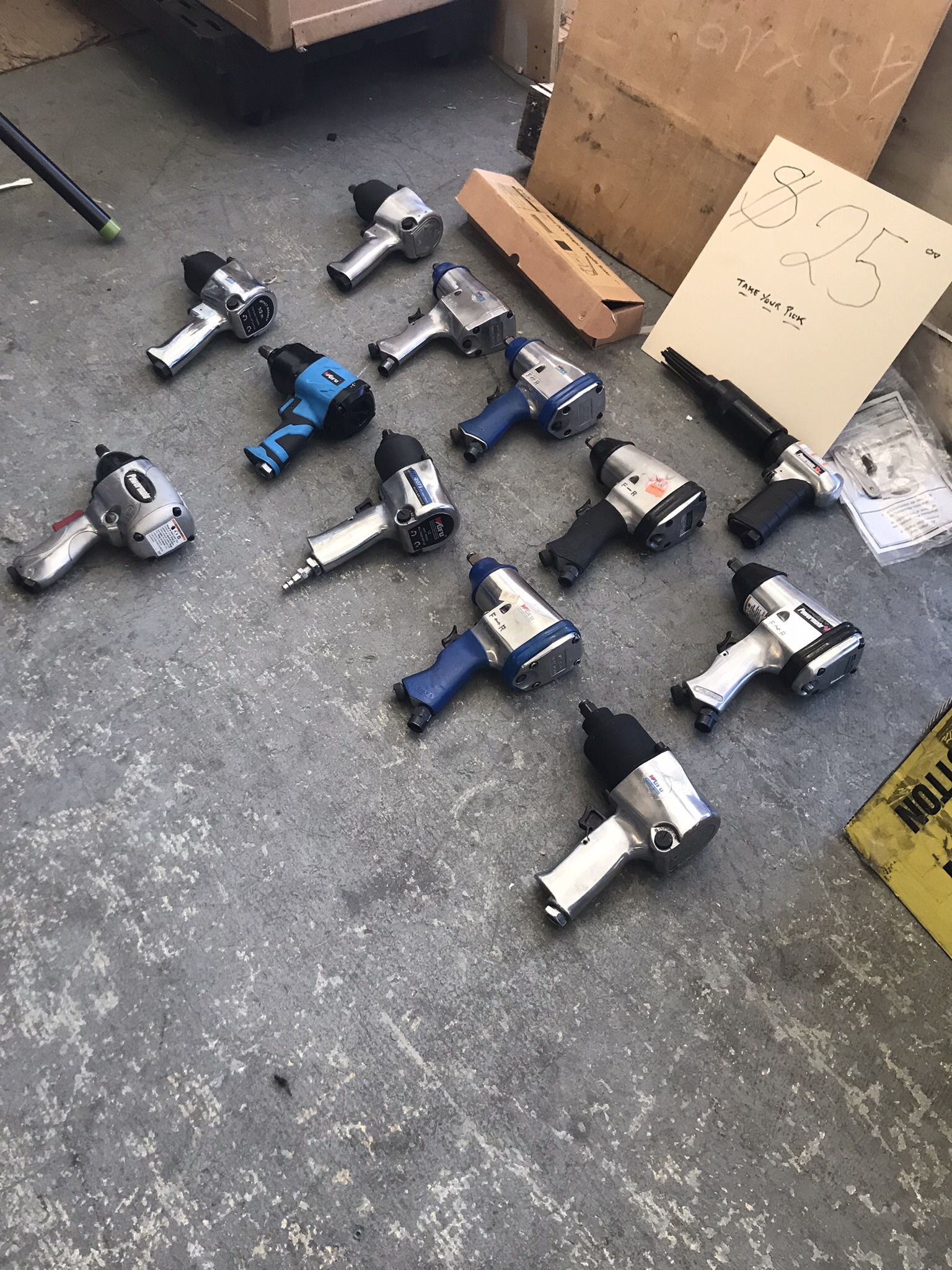 Air Tools On Sale As Store Closing Take Your Pick For Only $25 We Are In Van Nuys