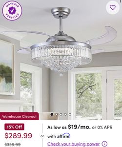 Used blade less fan chandelier