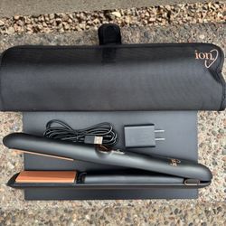 Ion Luxe Cordless 1” Flat Iron - Like New with Accessories