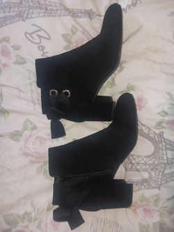 (Black, Size 7.5) copper key Women's Ankle Booties