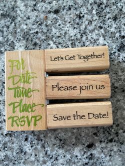 Invite rubber stamp set