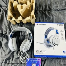 Turtle Beach Atlas 200 White Wired Gaming Headset for Sony PS5/PS4 ( Used )