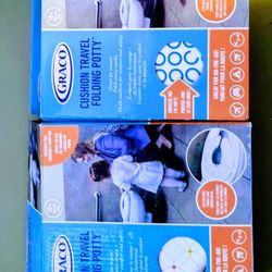 New In Box.  GRACO CUSHION FOLDING POTTY. SEE ALL PHOTOS. CASH & PICKUP ONLY. $6.00 EACH 