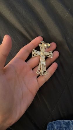 Silver Jesus Cross Pendent