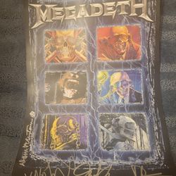 Megadeath Autographed Poster