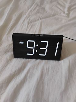 Black Digital LED Alarm Clock