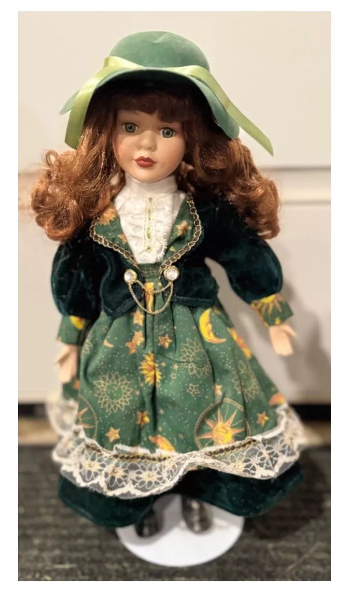 Vintage Unique 1-5000 Porcelain Doll with Stand