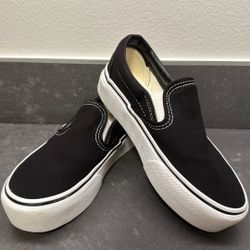 Vans Classic Slip-On Platform Black - Mens 3.5/Womens 5.0