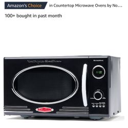Nostalgia Retro Black Microwave 