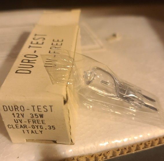 Duro test 12V 35W UV Free Clear GY6 .35 Pin Light Bulb