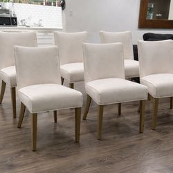World Market Upholstered Dining Chairs real wood Legati– set of 6