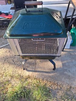 Coleman BBQ/heater green for outside used