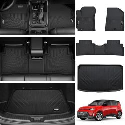 Floor Mats & Trunk Mat for 2020-2024 2025 Kia Soul All Weather TPE Protection Floor Liners Full Set with Cargo Liner for 2020 2021 2022 2023 2024 Kia 