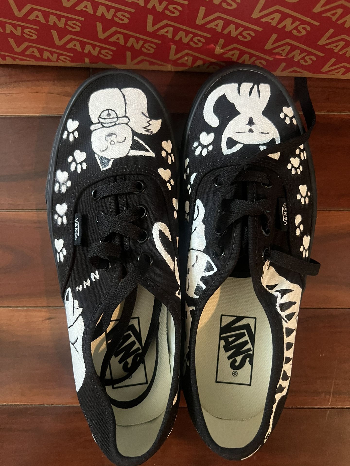 Vans With Cat Drawings