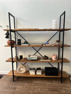All Modern large wooden and metal shelving unit