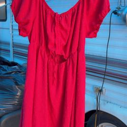 2x red summer dress