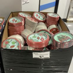 Holiday paper plates $7