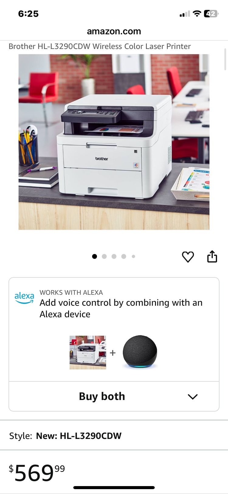 Brother HL-L3290CDW Wireless Color Laser Printer