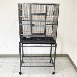 (New in box) $135 Large 63” Bird Cage for Mid-Sized Parrots Cockatiels Conures Parakeets Lovebirds Budgie, 32x19x63”