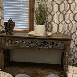 Rustic Console Table with Storage – $55