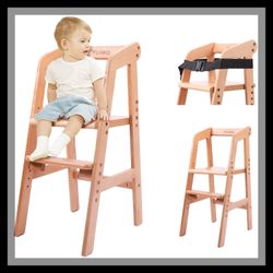 YOLEO HIGH CHAIR WOODEN FOR TODDLERS AND BIG KIDS(NEW) for Sale in