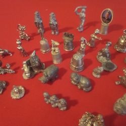 Lot Of Random Pewter Figurines
