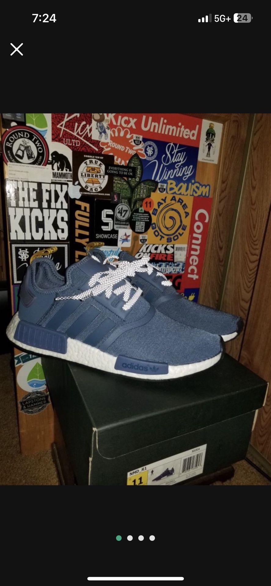 Adidas Nmd R1 Blue Size 11 New Ds