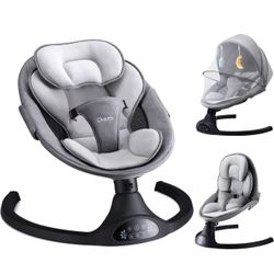 Baby Swing for Infants | Electric Bouncer for Babies,Portable Swing for Baby Boy Girl,Remote Control Indoor Baby Rocker with 5 Sway Speeds,3 Seat Posi