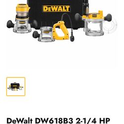 Dewalt Heavy Duty 3 Base Router Kit