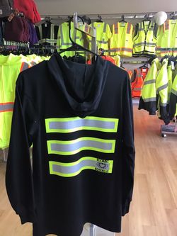 High Visibility Hooded Long Sleeve