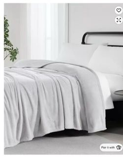 Lauren Ralph Lauren Micromink Blanket (Full/Queen) Grey