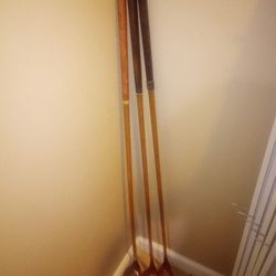 3 Vintage Wooden Golf Club Drivers 