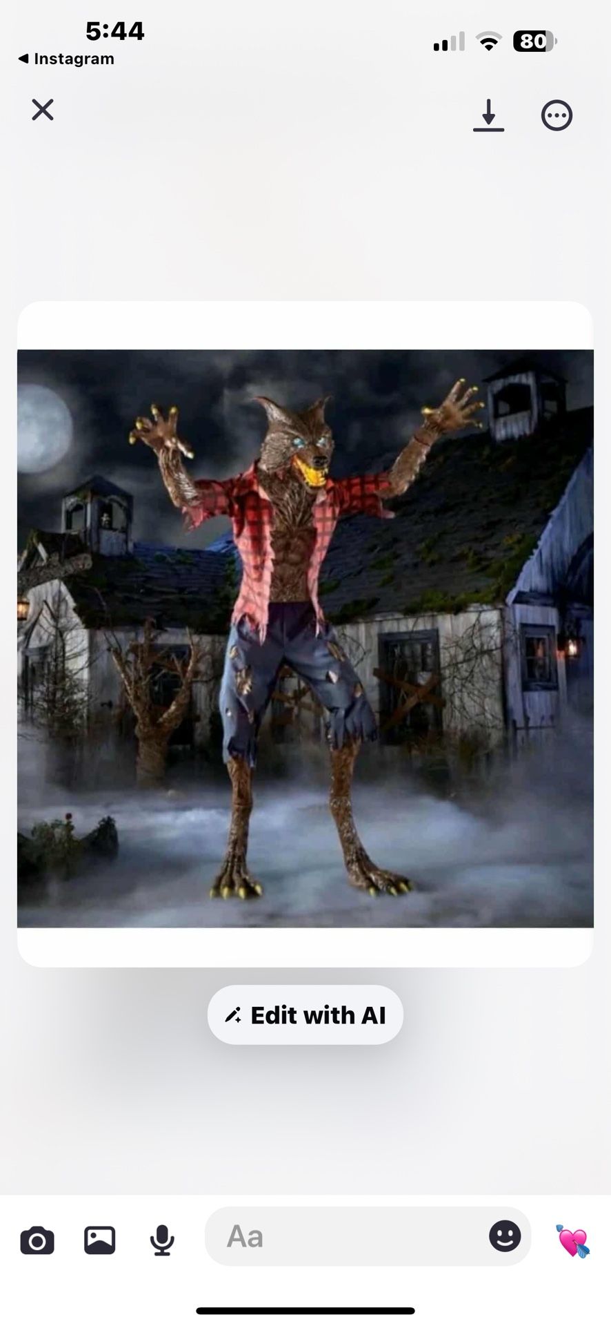 Giant Animated Immortal Animatronics Howling Werewolf