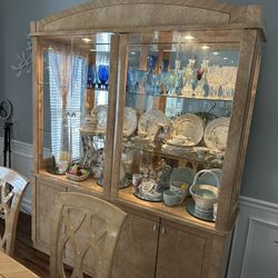 Dining Table Set With Chains Cabinet