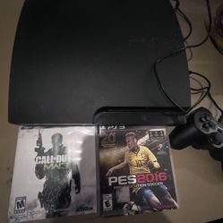 PS3 Slim 120 Gig W Control And Games 