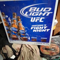 Bud Light Ufc Countdown To Fightime Light Up Sign