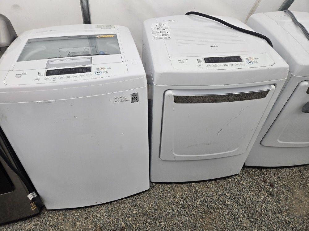 Lg Washer And Dryer Set Electric Topload