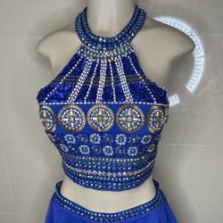 2 Piece Blue Skirt Dress