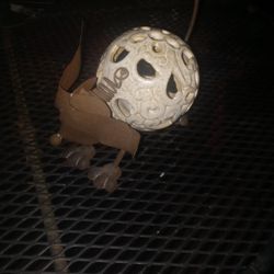 Antique Handmade Dog Figure With Porcelain Body