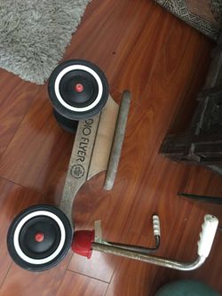 Antique wooden tricycle