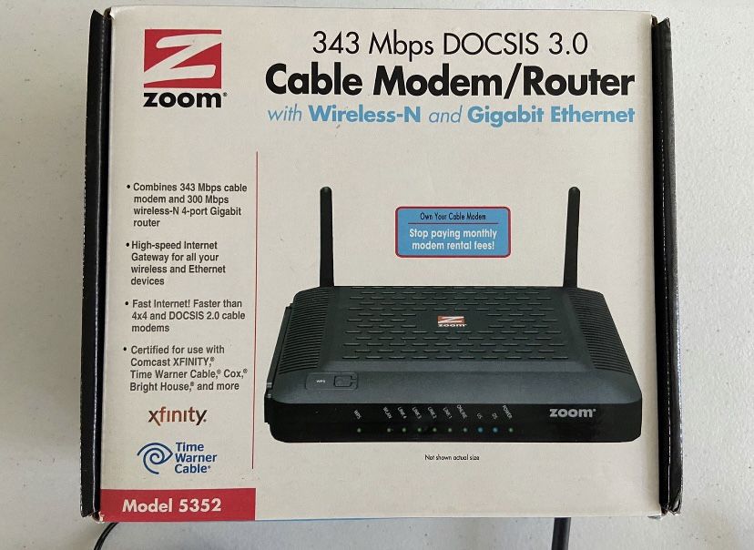 Modem + Wireless-N Router ZOOM 5352 DOCSIS 3.0