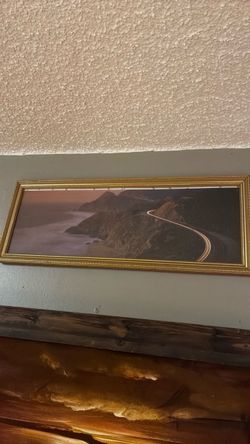 Framed Coastal Highway Panoramic Photo