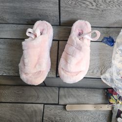 Fluffy Pink Slippers