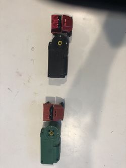 Knex pieces for two roller coasters