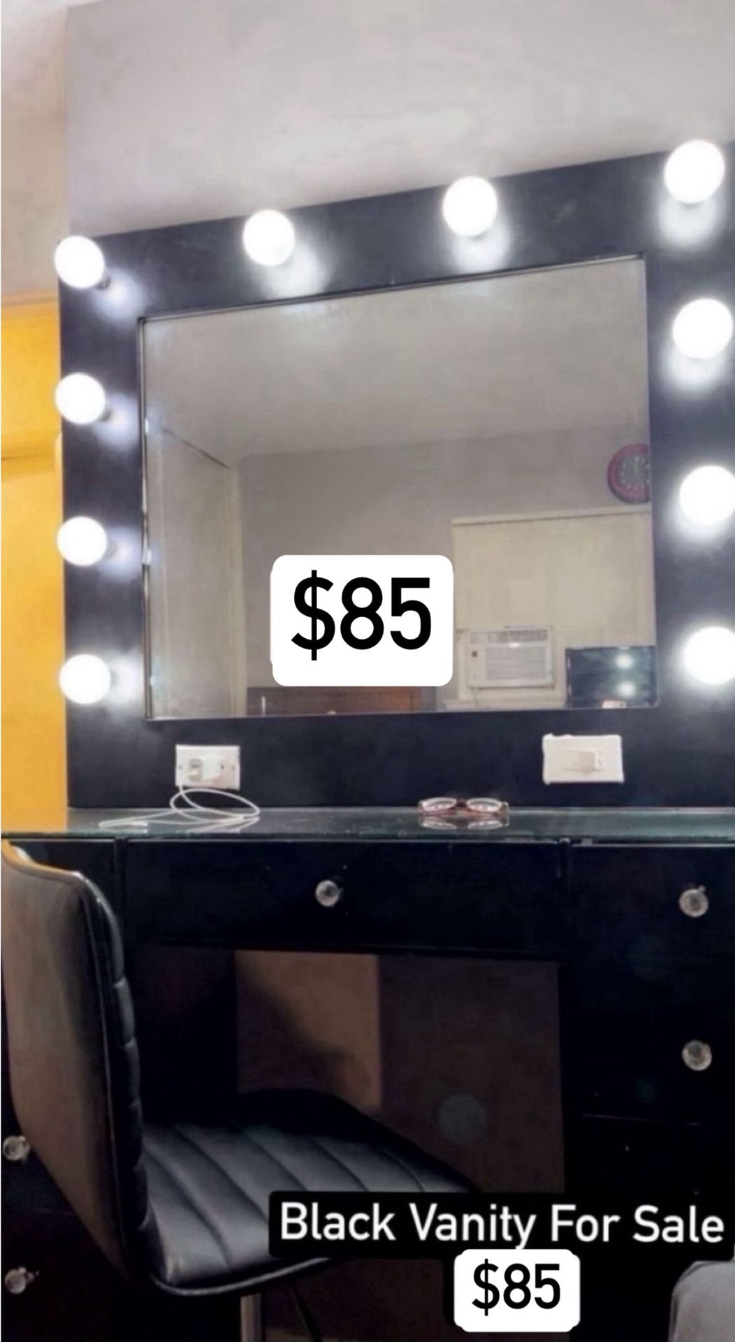 Black Makeup Vanity