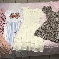 Girls Dresses And Rompers Size 10-12