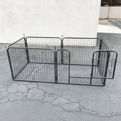 (NEW) $70 Pet 6-Panel Playpen, Each Panel (24” Tall X 32” Wide) Heavy Duty Dog Exercise Fence Gate Crate Kennel