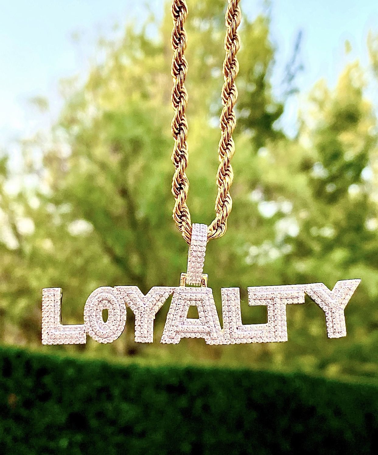 Italy 925 Sterling Silver Custom LOYALTY 14K Gold 5X...